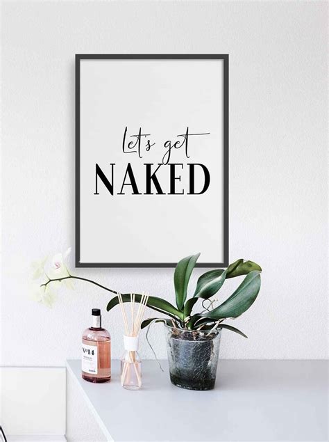 Bathroom Print Lets Get Naked Toilet Wall Art Decor Etsy Uk