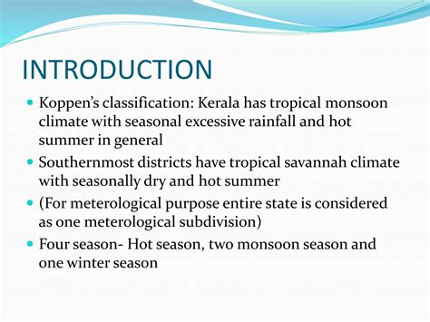 SOLUTION: Climate of kerala - Studypool