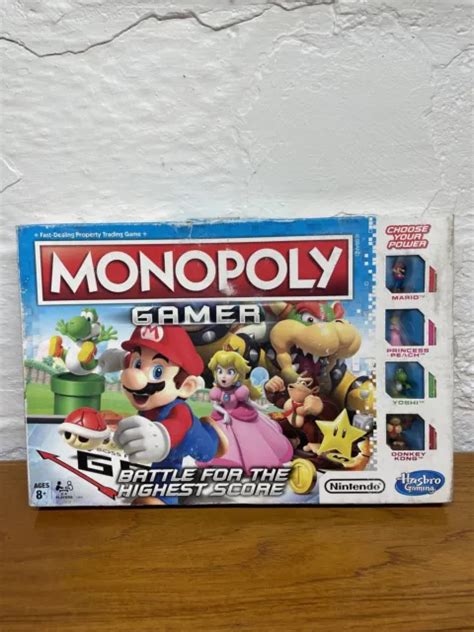 COMPLETE MONOPOLY GAMER Nintendo Mario Bros Battle Edition Board Game