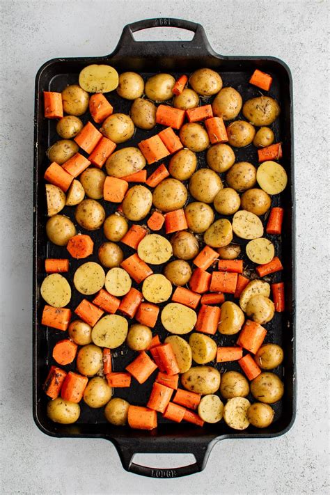 The Easiest Roasted Potatoes and Carrots Recipe - The Forked Spoon