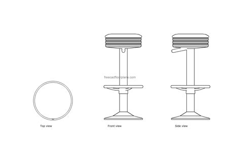 Bar Chair Elevation Dwg at Alene Bell blog