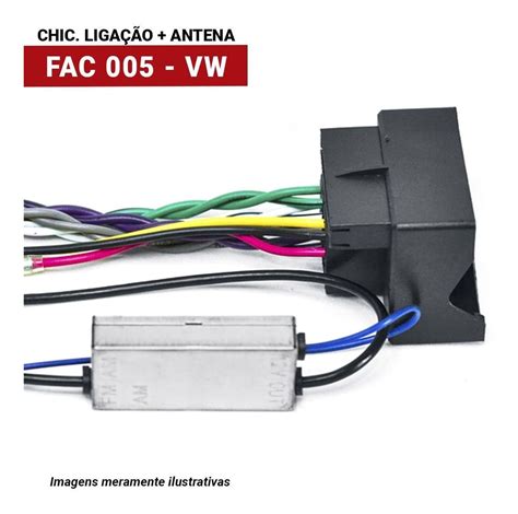 Chicote Liga O Multimidia Antena Linha Vw Peugeot Ate Mercado Livre