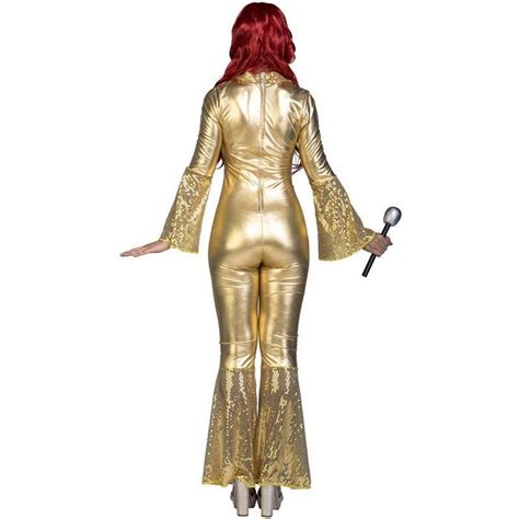 Disfraz Disco Dorado Para Mujer