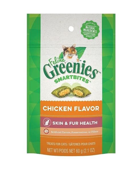 GREENIES Cat Smartbites Skin & Fur Chicken 2.1OZ - The Fish & Bone