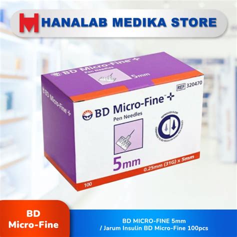 Jual BD MICRO FINE 5mm Jarum Insulin BD Micro Fine 100pcs Shopee