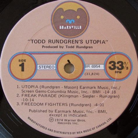 Utopia Todd Rundgrens Utopia Vinyl Pursuit Inc