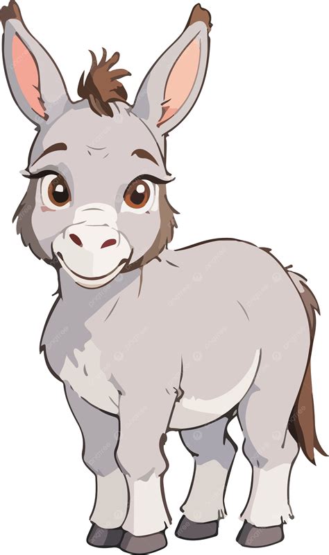 Ilustración De Dibujos Animados De Animales Burro Png Dibujos Burro