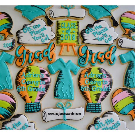 Oh The Placed You’ll Go Graduation Cookies Sugar Cookie Cakes Cookies Theme