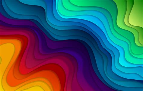 Rainbow Wave Paper Background 9100612 Vector Art at Vecteezy