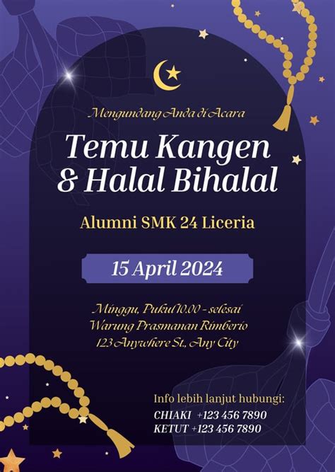 Gratis Contoh Undangan Halal Bihalal Terbaru Canva