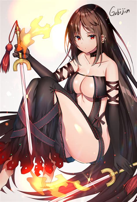 Rule 34 Akuta Hinako Aozora Nan Bangs Bare Shoulders Barefoot Black Dress Black Gloves Blush