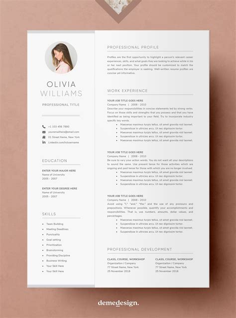 Resume Template Microsoft Word | Resume template, Resume design, Resume ...