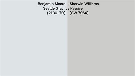 Benjamin Moore Seattle Gray 2130 70 Vs Sherwin Williams Passive Sw