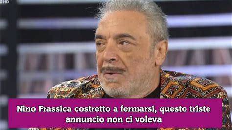 Nino Frassica Costretto A Fermarsi Questo Triste Annuncio Non Ci