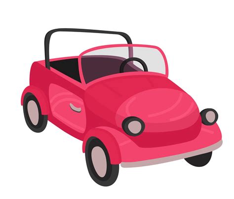 Vector isolated illustration of pink small retro car. 22653146 Vector ...