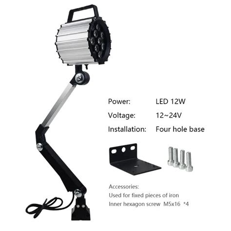 W W Led Cnc Machine Tool Work Lamp V V Long Arm Garage Lathe