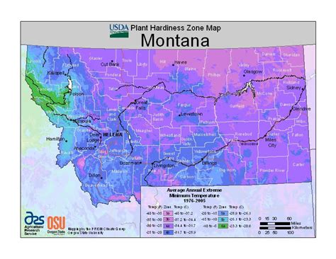 Montana USDA Plant Hardiness Zone Map - Ray Garden Day