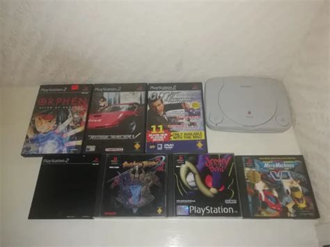 SONY PLAYSTATION PSONE Slim Console Games Bundle Used See