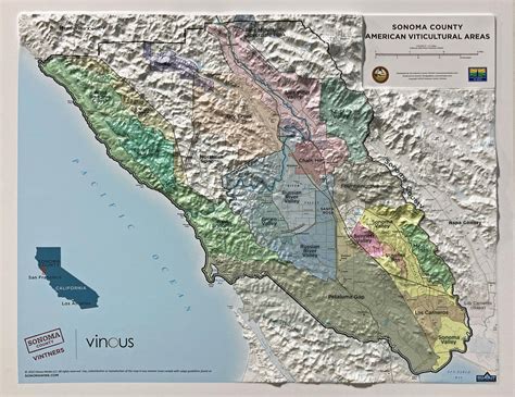 Sonoma Wine Growing Regions - Summit Maps