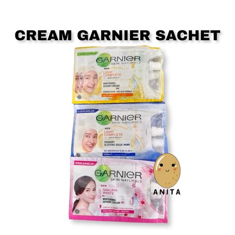 Jual GARNIER CREAM SACHET LIGHT COMPLETE WHITE SPEED SAKURA WHITE