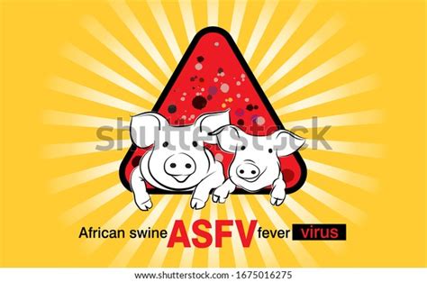 Warning Virus African Swine Stock Vector Royalty Free 1675016275