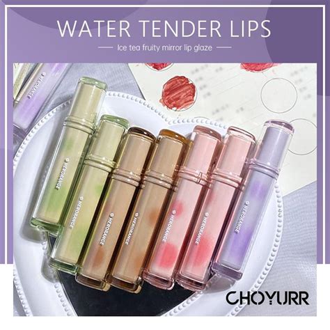 Jual CODHERORANGE Lip Gloss Ice Tea Fruit Feeling Mirror Lip Glaze