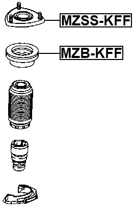 Front Shock Absorber Mounting Febest MZSS KFF OEM TK48 34 380 For Sale