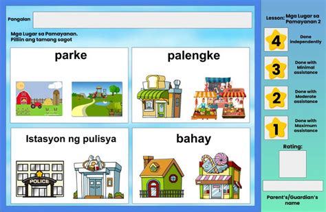 Mga Lugar sa Pamayanan 2 online exercise for | Live Worksheets