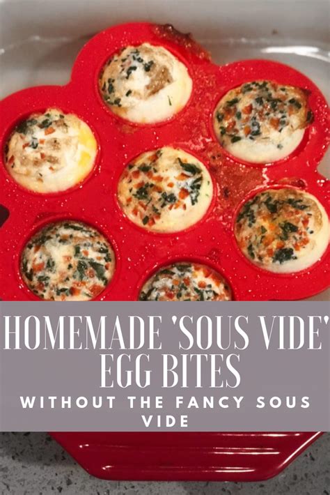 Homemade Sous Vide Egg Bites Without The Fancy Sous Vide Egg Bites Recipe Sous Vide