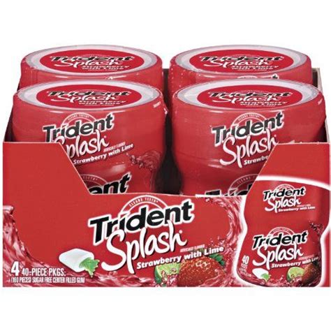 Topseller Trident Splash Gum Strawberry With L 1232 Sugar Free