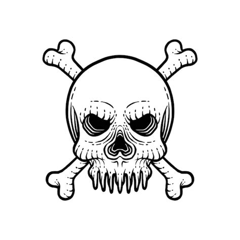 Premium Vector | Danger symbol skull