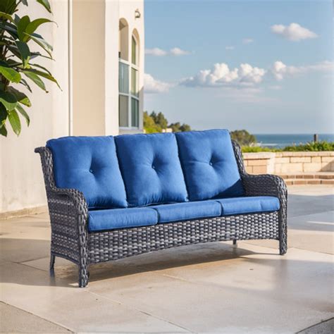 Wildon Home® Bonia 74 Wicker Outdoor Patio Sofa Wayfair