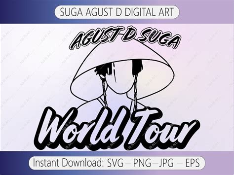 Suga Agust D World Tour Concert Svg Png Eps Bts Logo Etsy Canada