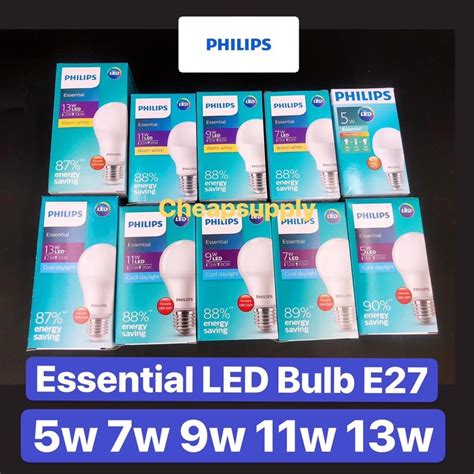 Philips Essential Led Bulb Mentol Lampu Led E W W W W