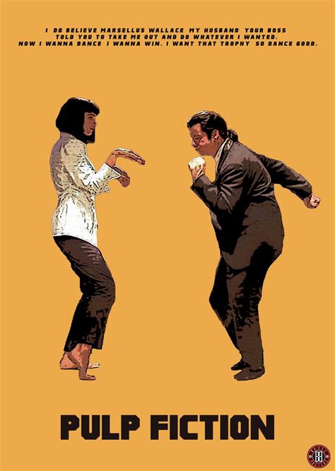 Pulp Fiction Movie Poster Pulp Fiction Fiction Movies Dance Poster