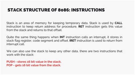 Stack Memory Organization Of 8086 Microprocessor PPT