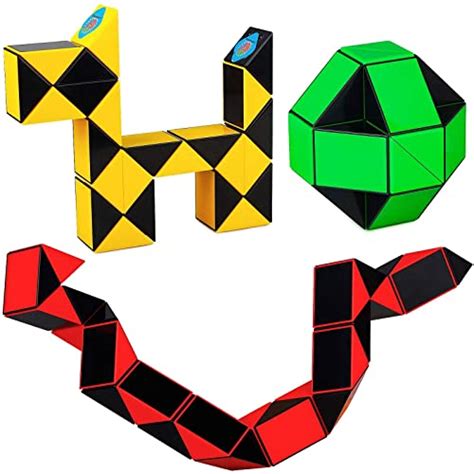 Ganowo Sensory Fidget Snake Cube Twist Magic Puzzle Toys Puzzle Game