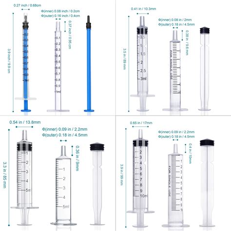 Buy 20 Pack Plastic Syringes 1ml 3ml 5ml 10ml Separate