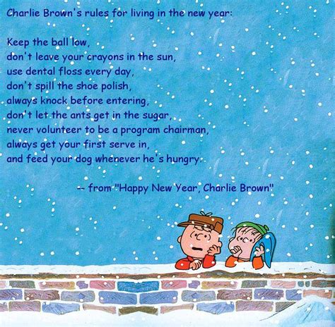 Charlie Browns Rules For Living In The New Year From Happy New Year