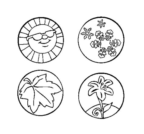 Desenho Das 4 Estações Do Ano Para Colorir - Baú da Web: Desenhos Estações do Ano para imprimir e colorir