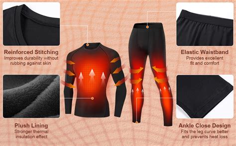 Thermal Underwear Mens Set Winter Warm Quick Dry Top And Bottoms