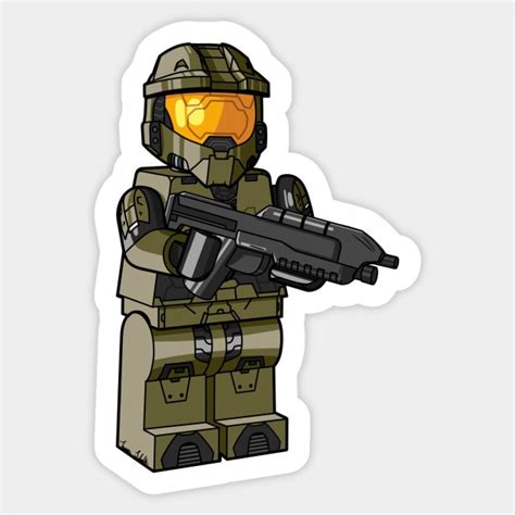 Lego Master Chief Halo 3 Masterchief Sticker Teepublic