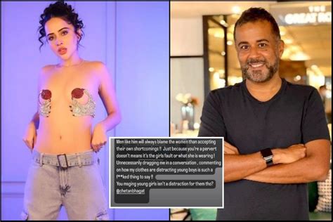 Uorfi Javed Calls Chetan Bhagat A Pervert Shares Author S Leaked