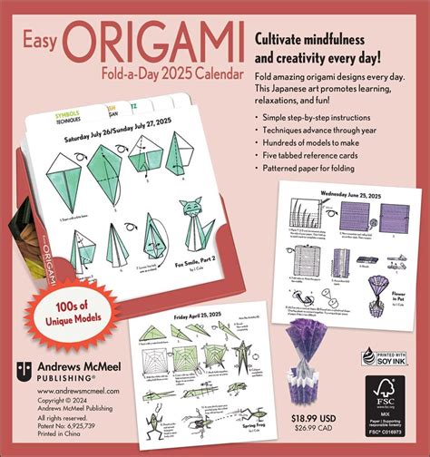 Easy Origami 2025 Fold A Day Calendar Book Summary Video Official