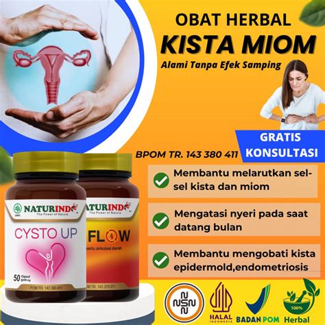 Jual Obat Kista Ovarium Pembersih Rahim PCOS Bartholin Miom Herbal