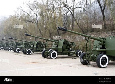 Antiaircraft Gun in museum in china Stock Photo - Alamy