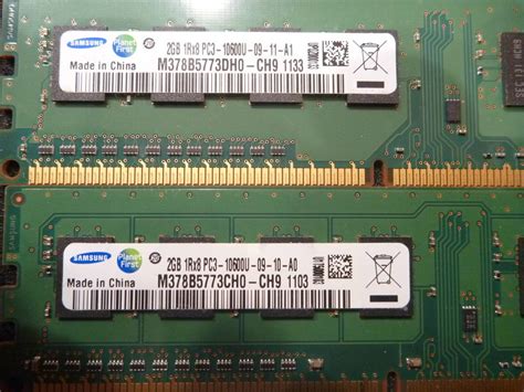 Yahooオークション Ddr3 1333 Pc3 10600u 2gb×2枚 合計4gb