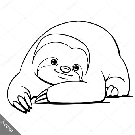 Sloth Face Drawing at GetDrawings | Free download