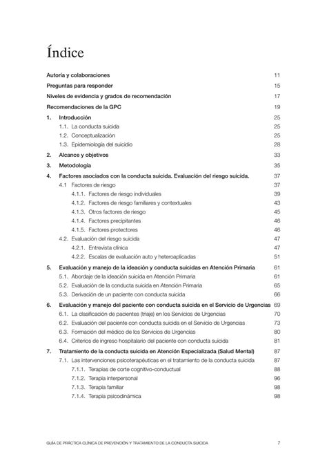 Guía Clínica De Prevención Y Tratamiento De La Conducta Suicida By