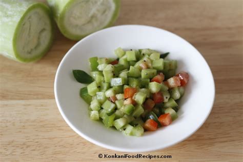 Snake Gourd Salad Recipe - KonkaniFoodRecipes.com